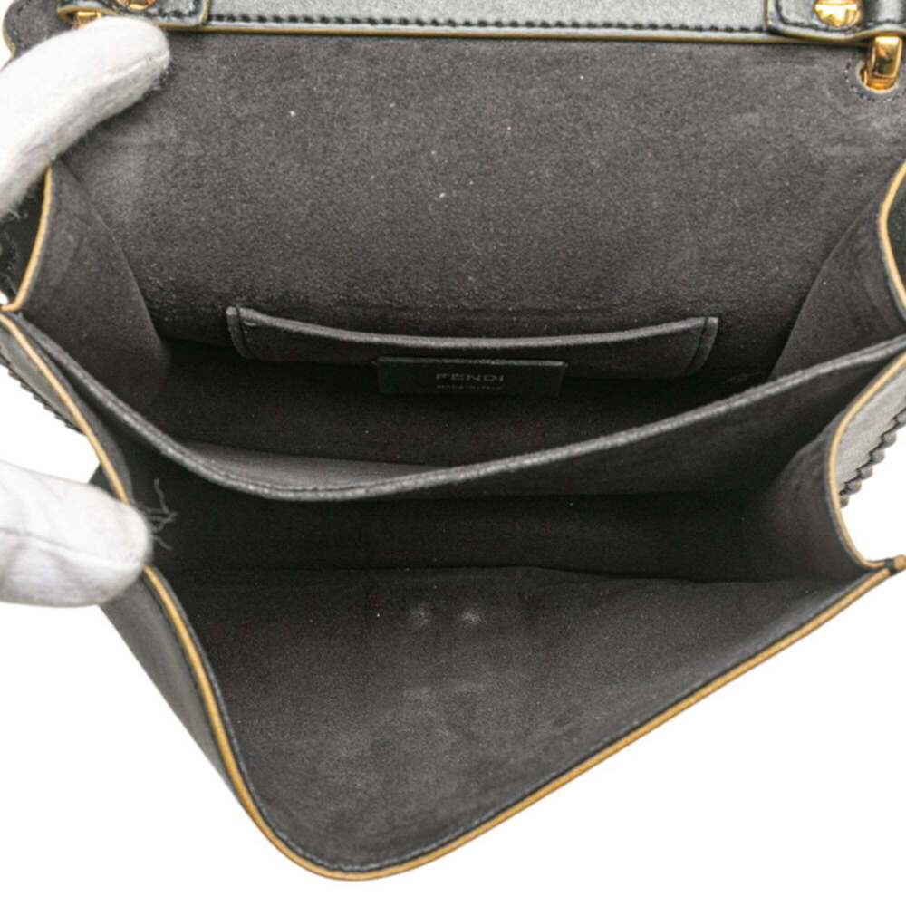 FENDI Black Leather Shoulder Bag - Picture 7 of 9